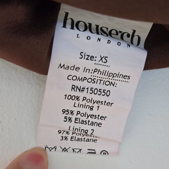 House of CB Faye Chocolate Satin Corset Dress XS Altered b62E - Picture 7 of 15